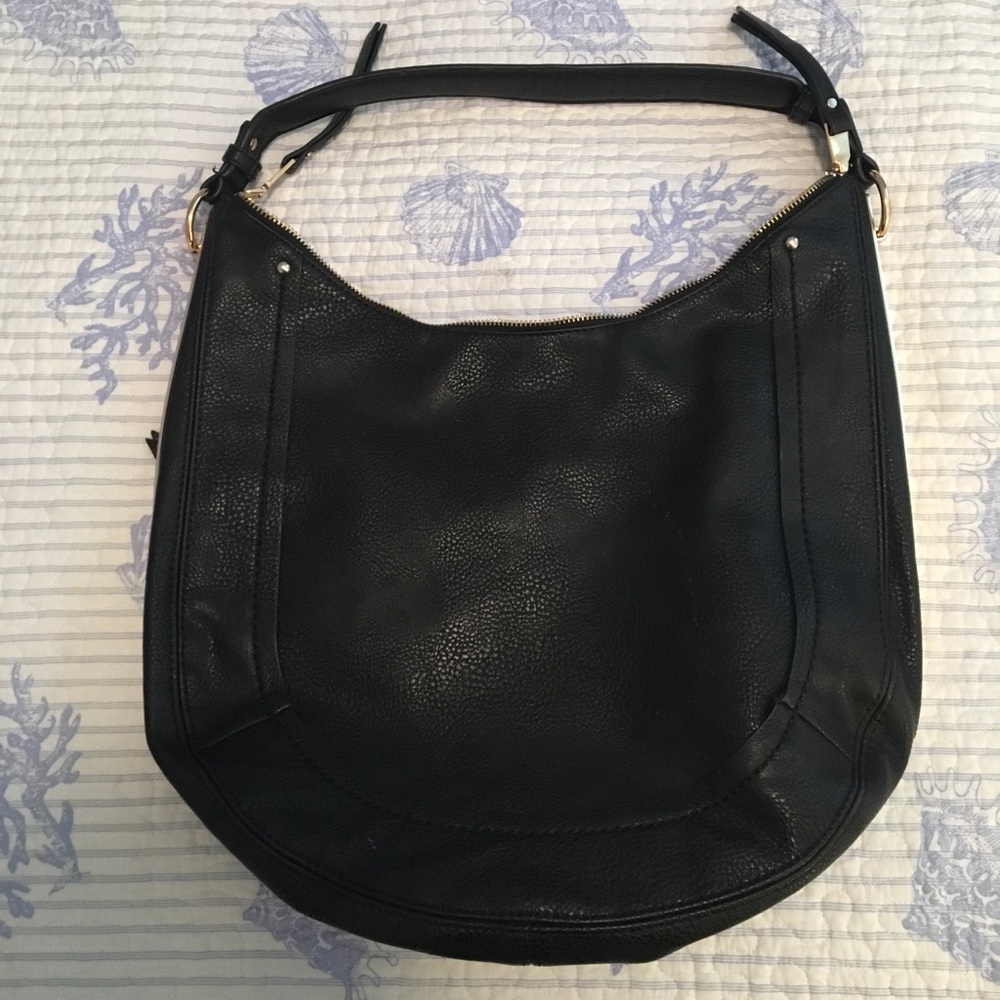 Black leather purse